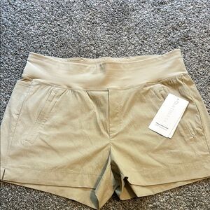 Athleta Tan High Waist Shorts Versatile Design